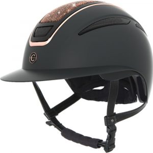Casque Elite Polo Noir x Or Rose
